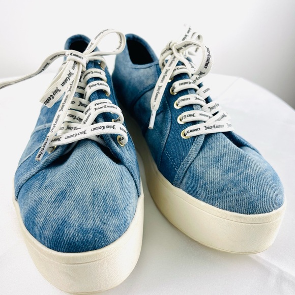❤️ Stunning NWOT Juicy Couture Size 9 Y2K Blue and White Casual Sneakers - Picture 5 of 8